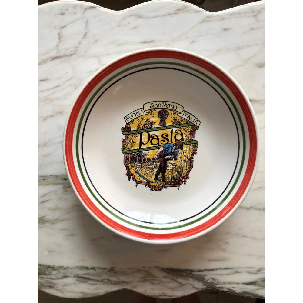Vintage Sakura San Remo Pasta Serving Bowl Italian Ceramic 12